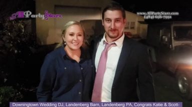 Downingtown Wedding DJ, Landenberg Barn, Landenberg PA, Congrats Katie & Scott